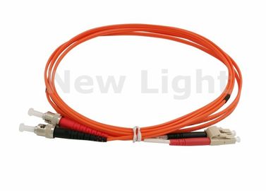 Orange LC FC 9/125 Single Mode Kabel Fiber Optik Duplex Dengan Konektor Polandia UPC