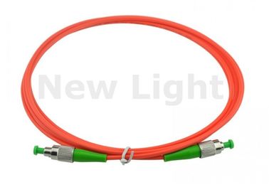 Simplex Multimode Fiber Optic Cable, Warna Merah FC FC Patch Cord 3m Untuk Multimedia