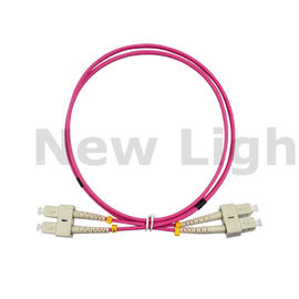3 Meters SC - SC Multimode Fiber Optic Kabel Patch Duplex Cord Dengan Klip kabel OM4