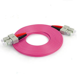 Multi Mode Duplex Serat Optik Patch Cord OM4 3.0 SC KE SC Fiber Patch Cable
