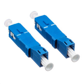 SC Fiber Optic Connectors Adapter Penyisipan Rendah Dengan Housing Plastik Biru