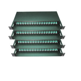 48/96 Fiber MPO / MTP Fiber Optic Patch Panel Termination Box 19 Inch Bahan SPECC
