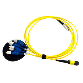 MTP Untuk Uniboot 4 X LC Duplex MPO MTP Cable Trunk Cable / G652D PVC Jumping Cable
