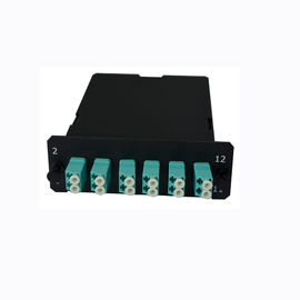 Single Mode FHD MPO Kaset Modul MPO-24 hingga 12x LC Duplex, Tipe A, 24 Serat OS2