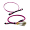 MM MPO Ke LC Fiber Cable Fiber Breakout Cable Kompatibel Dengan Huawei QSFP