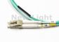 Hijau 1M LC LC Single Mode Kabel Fiber Optik Patch Untuk Akses Jaringan Bangunan