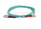PVC Green Duplex Kabel Fiber Optik Patch LC SC OM3 Multimode 50/125 Untuk Sistem CATV