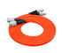 62.5 / 125 Fiber Optic Patch Cord LC LC 3.0mm Panjang Disesuaikan Warna Oranye
