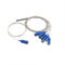 1 X 8 SC PC Kabel Serat Optik Splitter, FBT Optical Cable Coupler FTTH / CATV