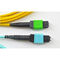 MPO konektor perempuan 12 core single mode Trunk fiber optic Cable Assemblies untuk SFP