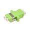adaptor serat optik plastik LC ke LC MM OM5 warna hijau dengan lengan keramik