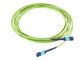 Batang MPO MTP Kabel MPO KE MPO 12 Inti OM5 Fiber Lime Green Cord Optic Patch