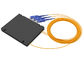 Lebar Panjang Gelombang Serat Optik Splitter 1x2 ABS Kotak Jenis PLC Dengan Konektor SC / PC