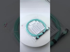 OM3 SM MPO Breakout Kabel PVC / LSZH Jacket Untuk MTP Patch Panel