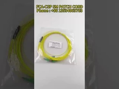 LC Unitboot OM4 Magenta Kabel Duplex Optical Fiber Patch Cord 50 / 125 Jenis Tarik