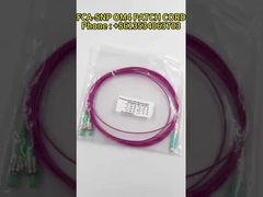 LC Unitboot OM4 Magenta Kabel Duplex Optical Fiber Patch Cord 50 / 125 Jenis Tarik