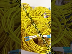 LC - LC Mode Tunggal 9/125 Kuning Kabel Serat Optik PVC Serat Ganda 2,0 / 3,0 mm