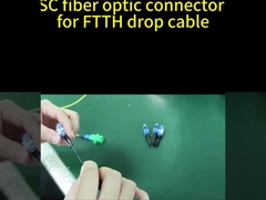 FTTH SC Fiber Optic Fast Connector Mode Tunggal Plastik Material Field Dapat dipasang