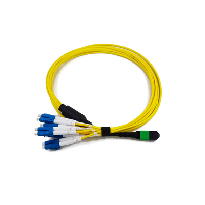 Kehilangan Penyisipan Rendah Plenum MTP MPO Fiber Patch Cable Kabel PVC 3.0mm MPO