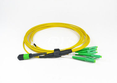 Kabel MTP MPO Hijau 8 MPO Fiber Optik Inti Untuk Kabel Batang Patch LC Untuk CATV