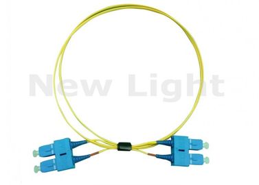 SC SC Fiber Optic Jumper Kabel SM DX 9-125 1.2mm Diameter Untuk Data Test Equipment
