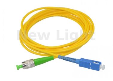 Kabel Serat Optik FC APC / SC UPC 3m, Kabel Fiber Patch Single Mode Untuk Jaringan
