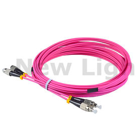 100G transmisi data FC ke FC Multimode Duplex Fiber Patch Cord OM4 Cable