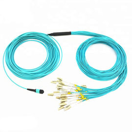 12 Strand MPO MTP Cable Panjang Disesuaikan 33 Kaki Laki-Laki / Perempuan Jenis Konektor