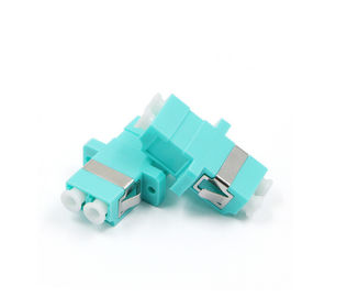 LC DX OM3 Adaptor Konektor Serat Optik Satu-Potong Jenis Untuk Kotak Distribusi