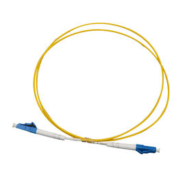 SC / UPC - LC / UPC SM Simplex Kabel Serat Optik Patch Kuning PVC / LSZH / OFNR