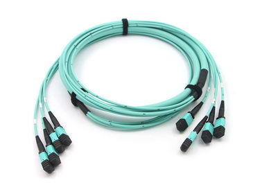 48 Kabel Serat Patch Batang MPO MTP Kabel, 4 * 12 Fiber MPO Jumper Optik