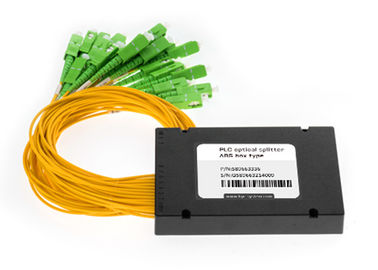 1x16 PLC Fiber Optic Splitter 1 in 16 out ABS Box Type dengan SC / APC Connector