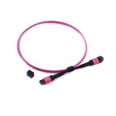 Beli 12 Fiber MPO MTP Patch Cord Rugi Penyisipan Rendah OM3 PVC 3.0mm OM4 50/125 online manufacture