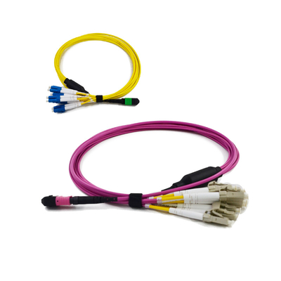 Beli Compact Low PDL MPO MTP Cable MTP / MPO - LC Fan Out Kabel Jumper Fiber QSFP online manufacture