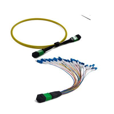 Beli Singlemode 12 Kabel Fiber Optic MPO MTP Kerugian Penyisipan Rendah 3.0mm Pigtail Kasar online manufacture