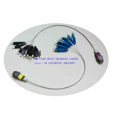 Beli 8 Core Female MTP Ke LC Cable Polarity B Plenum OM4 Mode Type online manufacture