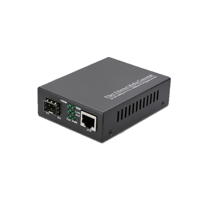 Beli 10/100/1000M Media Converter Single Mode LC Fiber Optic Transceiver SFP online manufacture