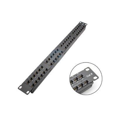 Beli Manajemen Kabel Fleksibel 1U Jaringan Patch Panel Rack Desain Logam Mountable online manufacture
