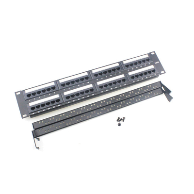 Beli Panel patch Ethernet yang sudah diakhiri Hitam 110/Krone IDC dengan Cable Management Secure Shielding online manufacture