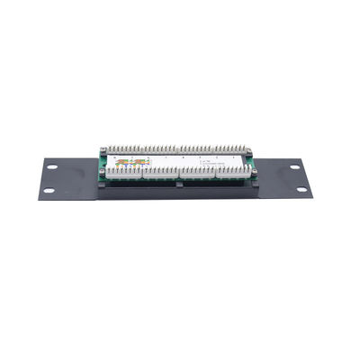 Beli Panel Patch RJ45 Pra-Terminasi Black Metal dengan Tinggi 1U 2U dan Manajemen Kabel untuk Jaringan Ethernet online manufacture