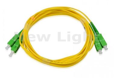 Beli FTTH SC APC Patch Cord, 2.0mm / 3.0mm Single Mode Duplex Fiber Optic Cable online manufacture