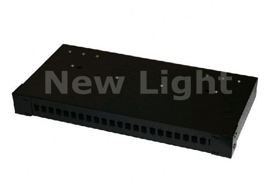 Beli 19 Inch 24 Port Rack Mounted Fiber Optic Distribution Frame ODF Patch Panel untuk penggunaan dalam ruangan online manufacture