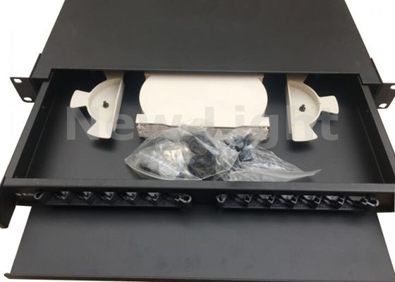 Beli 19 Inci Tipe Tarik 12 Port Fiber Optic Distribution Frame Rak Mount Fiber Patch Panel online manufacture
