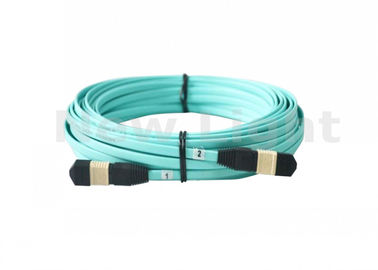 Beli 15 Meter Kabel MPTP MTP OM3 12 Kabel Serat Multimode Strand Multimode Untuk Modul QSFP / SR online manufacture