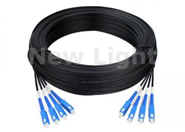Beli 4 Core Single Mode Serat Optik Kabel Singlemode Duplex, Kabel Serat Optik 100M G657A SC online manufacture