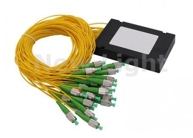 Beli FTTH FC APC Fiber Optic Splitter Modus Tunggal 1x32 PLC Splitter Dengan Konektor FC APC online manufacture
