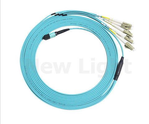 Beli Kabel 12 Core OM3 MPO MTP 3.0mm Female ke LC Fanout Patch Cord Fiber Optik online manufacture