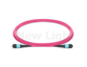 Beli 5M OM4 12 inti perempuan MPO / MTP - MPO kabel serat optik patch kabel LSZH 3.0 magenta online manufacture