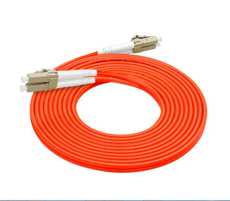 Beli 62.5/125 Fiber Optic Patch Cord dengan Konektor LC-LC Diameter 3,0 mm dan Panjang Disesuaikan Warna Oranye online manufacture