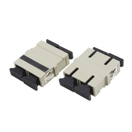 Beli Beige Color Fiber Optic Adapter Untuk SC Patch Cord / Telekomunikasi Internet online manufacture